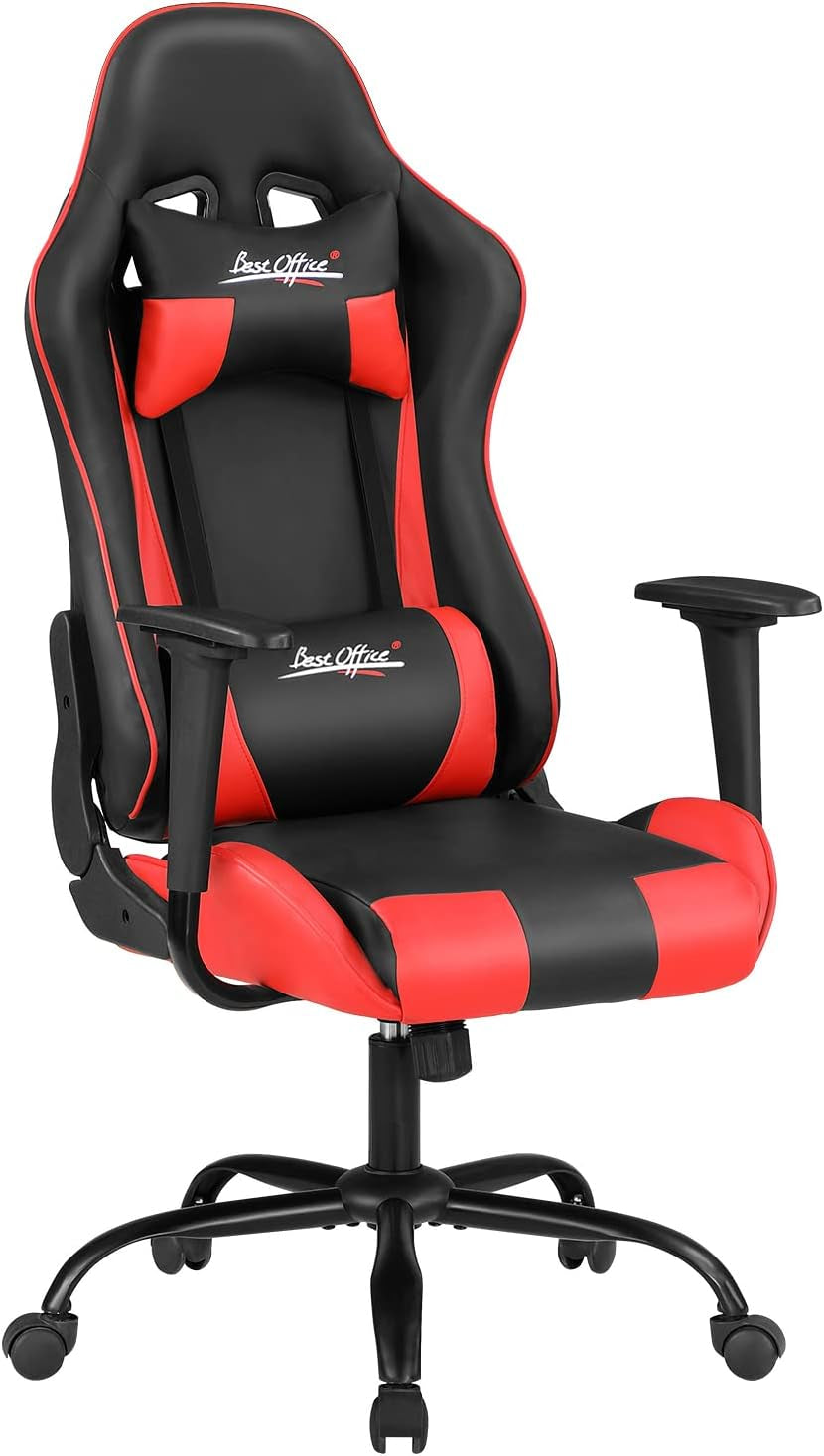 Bestoffice Ergonomic Gaming Chair for Adults, Video Game Chair, White
