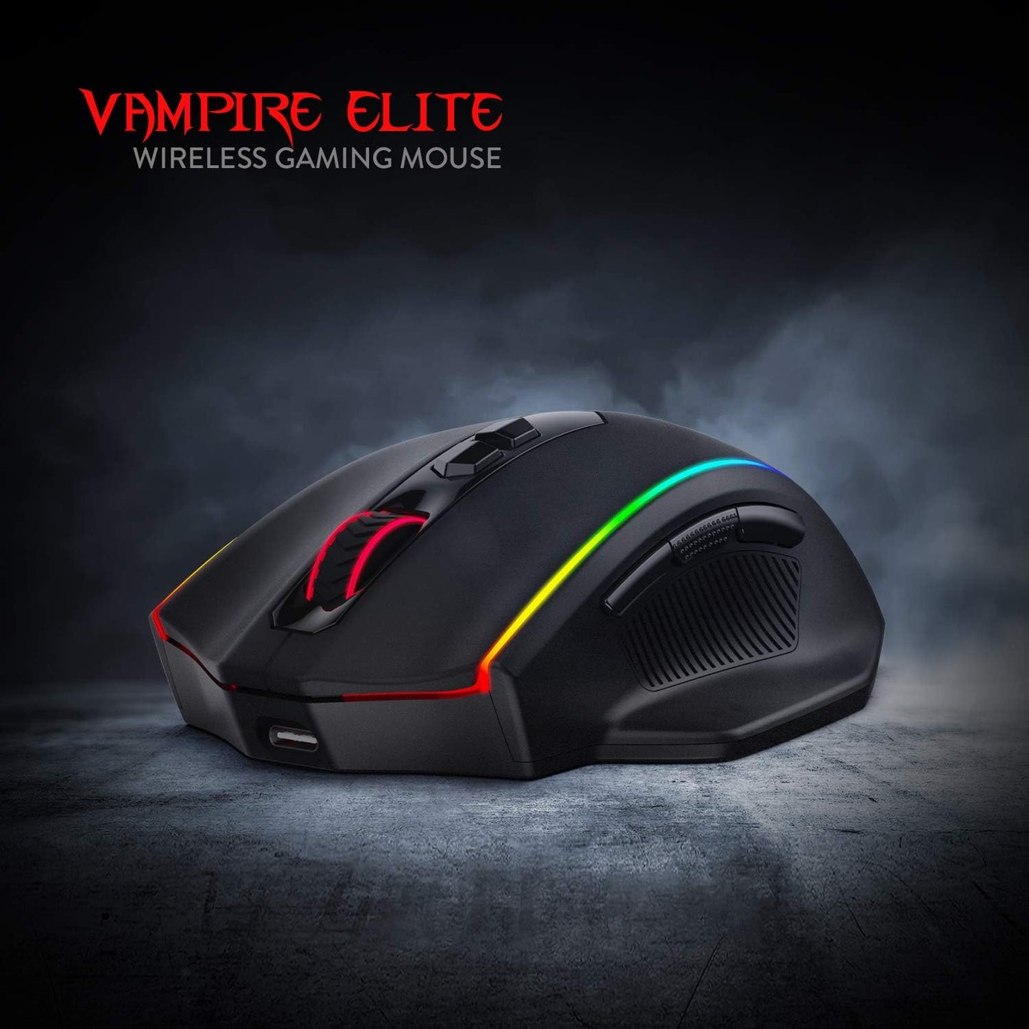 Redragon M686 Wireless Gaming Mouse, 16000 DPI Wired/Wireless Gamer Mouse with Professional Sensor, 45-Hour Reliable Power Capacity, Customizable Macro and RGB Backlight for Pc/Mac/Laptop