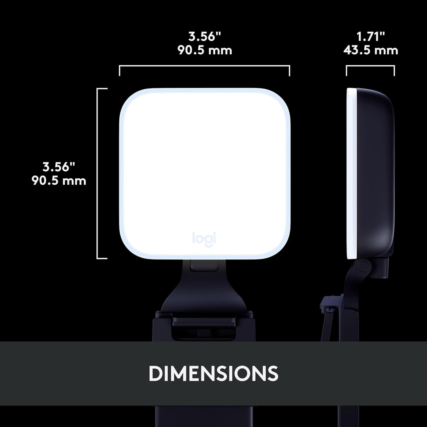 Logitech for Creators Litra Glow Premium LED Streaming Light with Truesoft- Computer Lighting for Video Conferencing, Zoom Meetings, with Adjustable Mount and Desktop App Control for Pc/Mac - Graphite