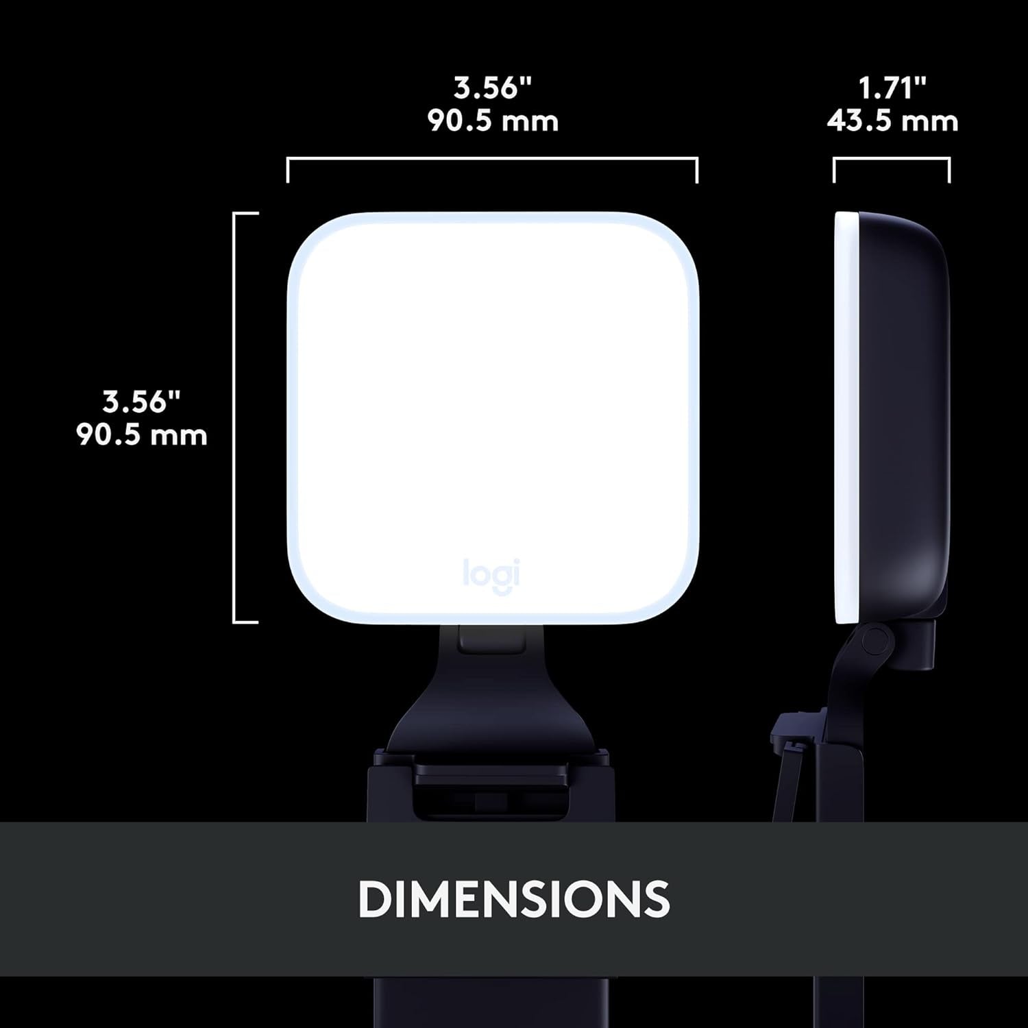 Logitech for Creators Litra Glow Premium LED Streaming Light with Truesoft- Computer Lighting for Video Conferencing, Zoom Meetings, with Adjustable Mount and Desktop App Control for Pc/Mac - Graphite