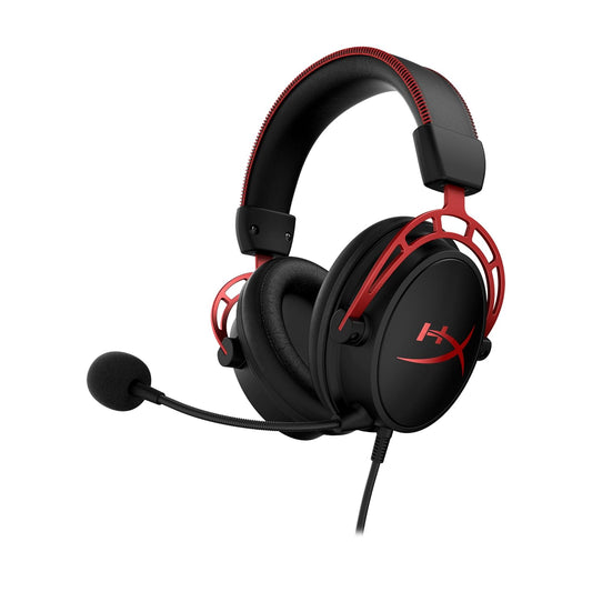 Hyperx Cloud Alpha - Gaming Headset, Dual Chamber Drivers, Legendary Comfort, Aluminum Frame, Detachable Microphone, Works on PC, PS4, PS5, Xbox One, Xbox Series X|S, Nintendo Switch and Mobile – Red | Dual-Chamber 50 Mm Drivers for Reduced Distortion, Durable Aluminum Frame, Memory-Foam Ear Cushions with Premium Leatherette